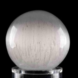 Boule sélénite blanche de diamètre 50 - 60 | minesenstiel.fr
